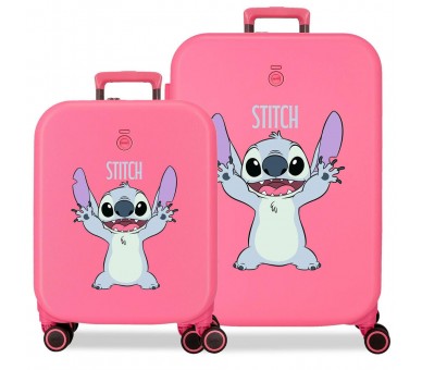 Set 2 maletas trolley ABS Playful Stitch Disney 55-70cm