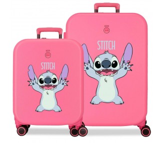 Set 2 maletas trolley ABS Playful Stitch Disney 55-70cm