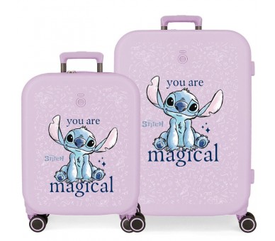 Set 2 maletas trolley ABS You Are Magical Stitch Disney 55-70cm