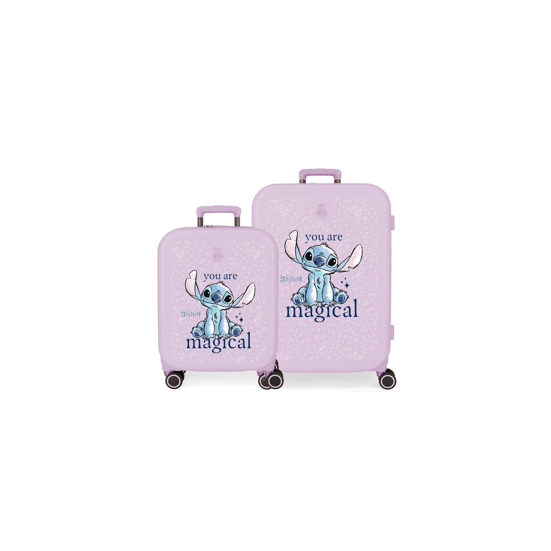 Set 2 maletas trolley ABS You Are Magical Stitch Disney 55-70cm