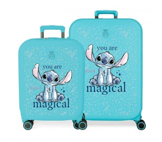 Set 2 maletas trolley ABS You Are Magical Stitch Disney 55-70cm