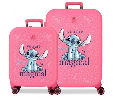 Set 2 maletas trolley ABS You Are Magical Stitch Disney 55-70cm