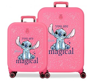 Set 2 maletas trolley ABS You Are Magical Stitch Disney 55-70cm