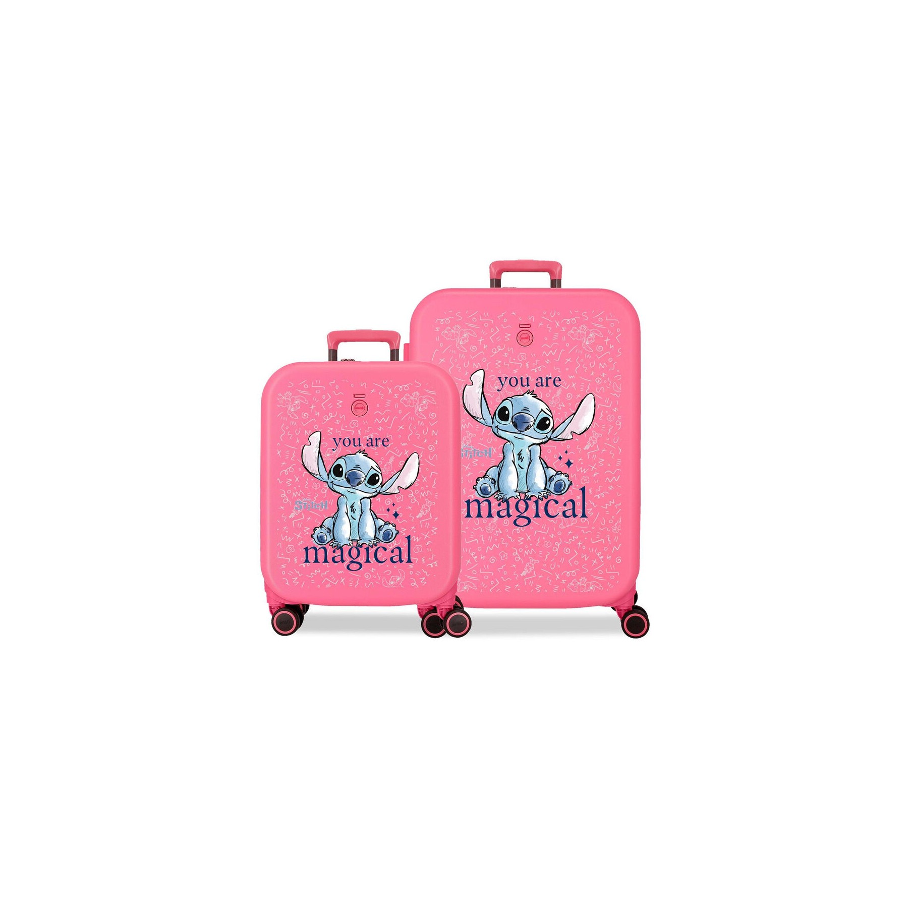 Set 2 maletas trolley ABS You Are Magical Stitch Disney 55-70cm