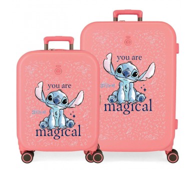 Set 2 maletas trolley ABS You Are Magical Stitch Disney 55-70cm