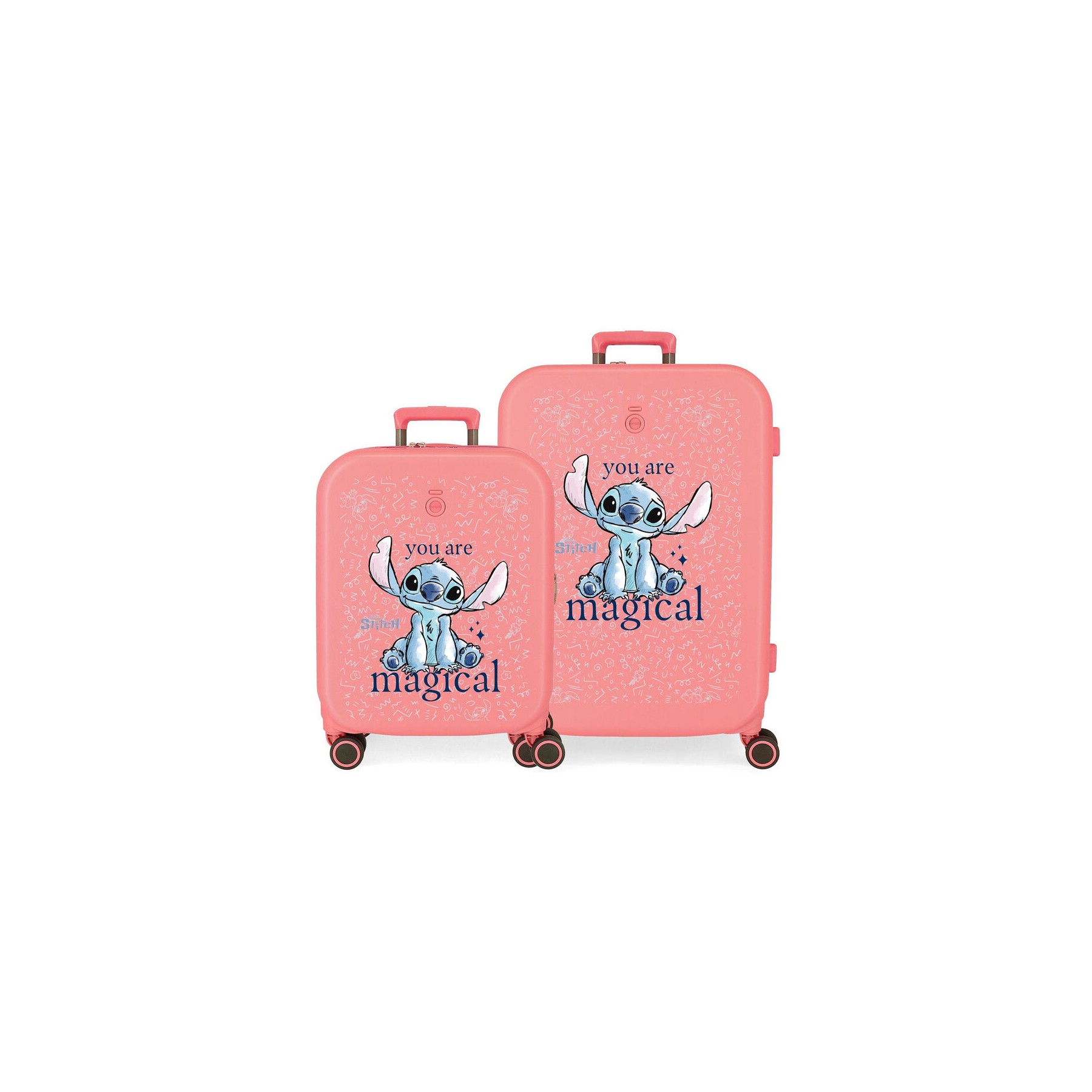 Set 2 maletas trolley ABS You Are Magical Stitch Disney 55-70cm