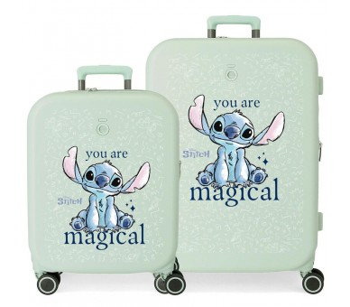Set 2 maletas trolley ABS You Are Magical Stitch Disney 55-70cm