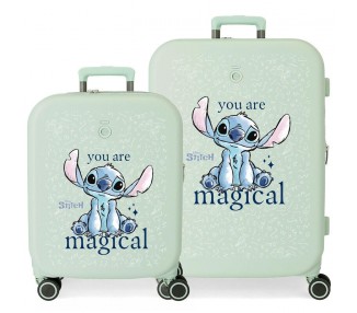 Set 2 maletas trolley ABS You Are Magical Stitch Disney 55-70cm