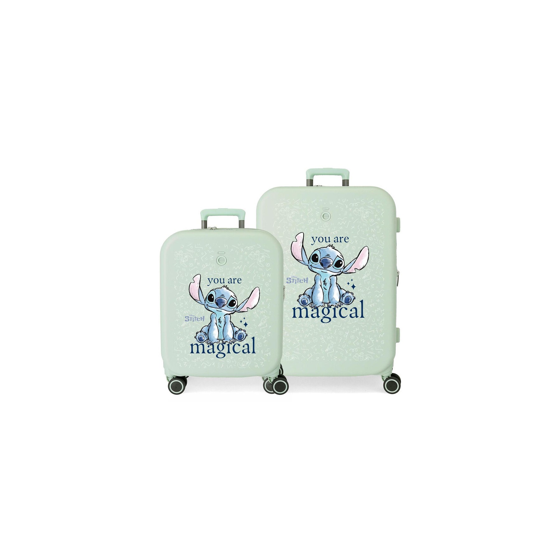 Set 2 maletas trolley ABS You Are Magical Stitch Disney 55-70cm