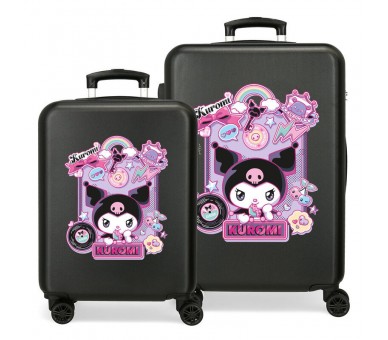 Set 2 maletas trolley ABS Wonder Kuromi Hello Kitty 55-65cm