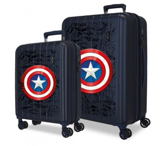 Set 2 maletas trolley ABS Hero Capitan America Marvel 55/65cm
