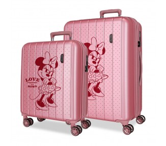 Set 2 maletas trolley ABS Love Minnie Disney 55/65cm