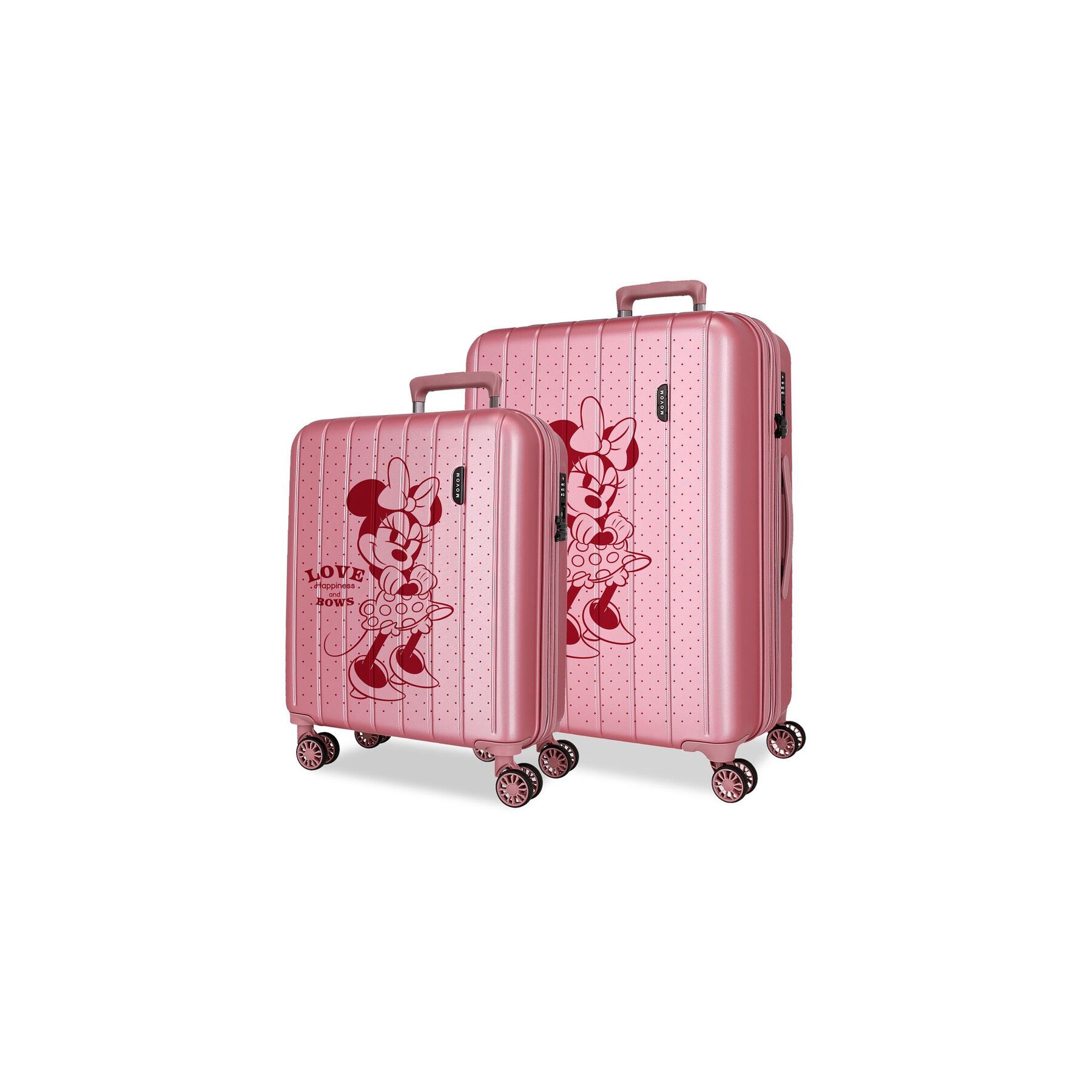 Set 2 maletas trolley ABS Love Minnie Disney 55/65cm