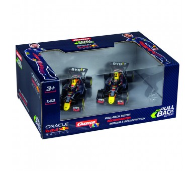 Blister 2 coches F1 Red Bull Double Action pull back