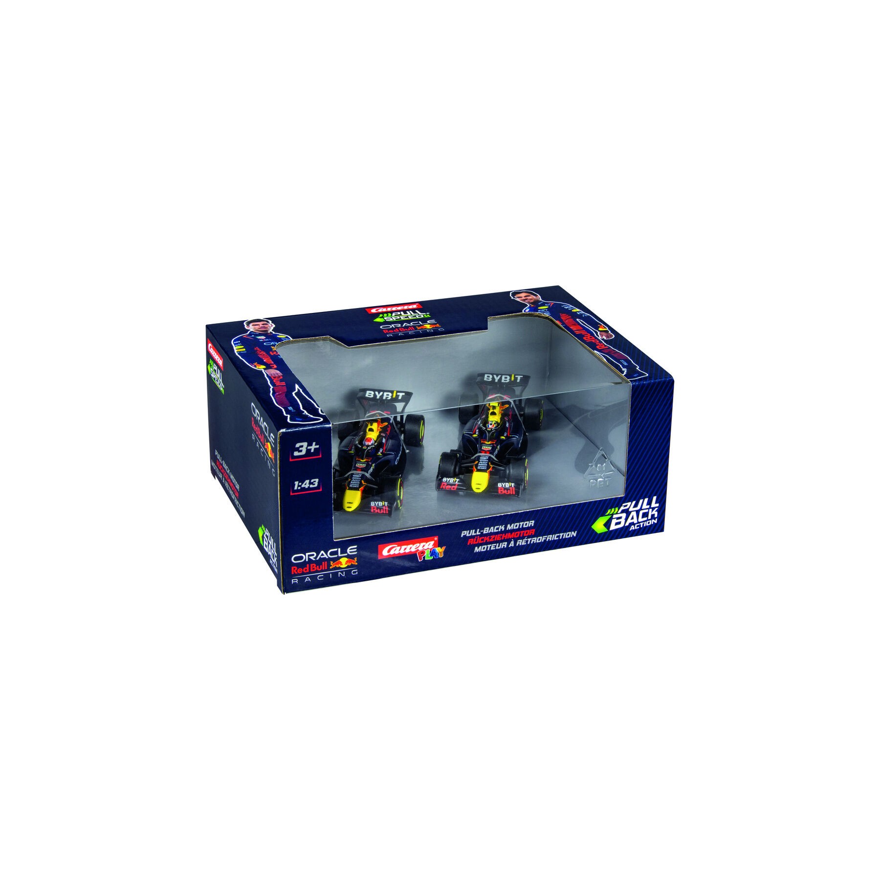 Blister 2 coches F1 Red Bull Double Action pull back