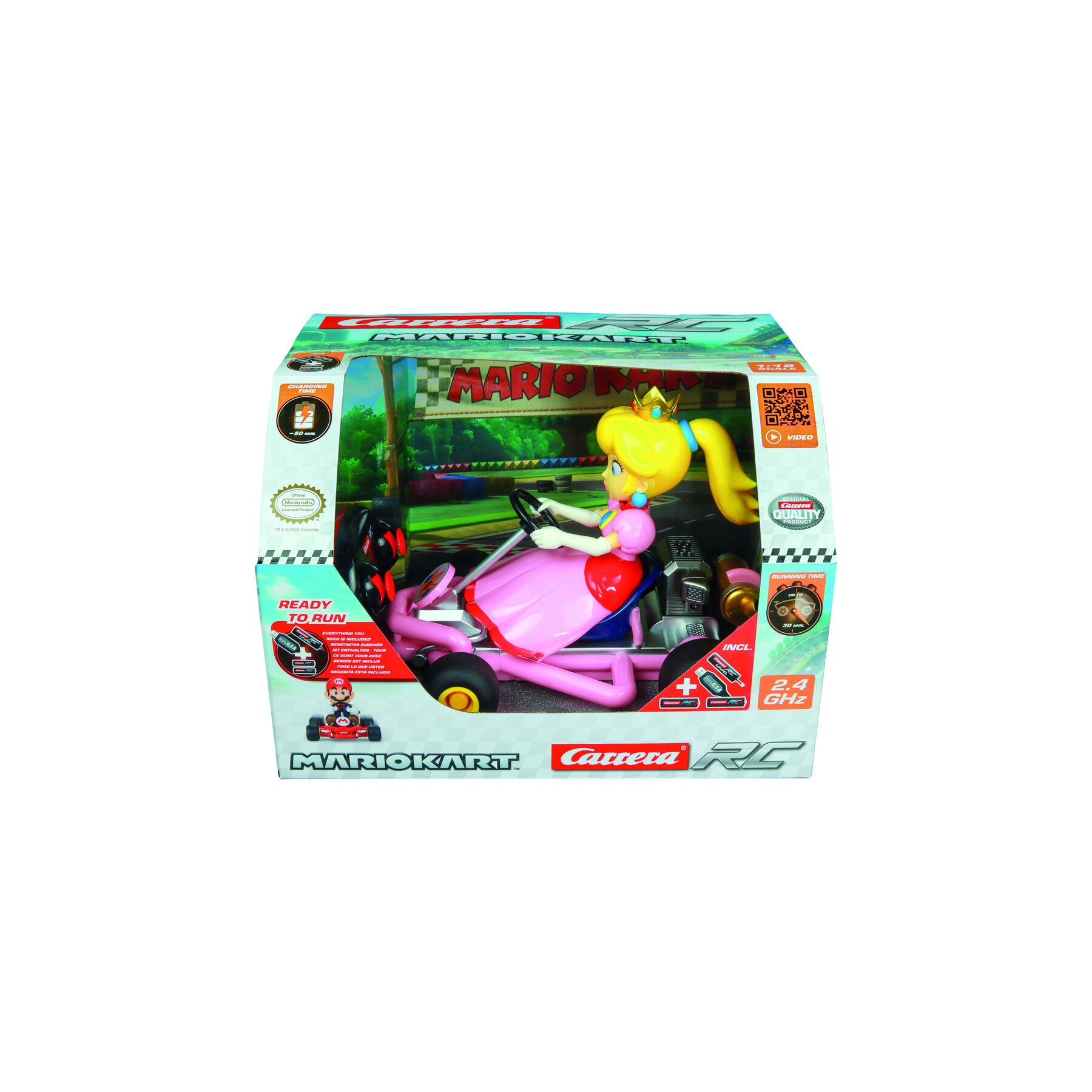 Coche radio control Peach Mario Kart