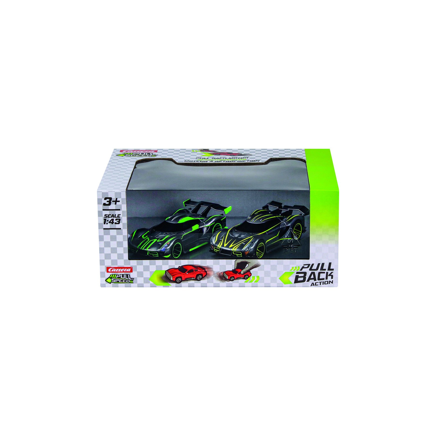 Blister 2 coches Hypercars Twinpack pull back
