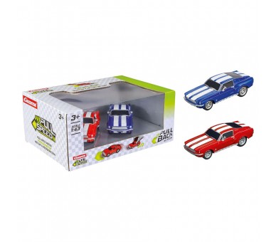 Blister 2 coches Ford Mustang 67 Twinpack pull back