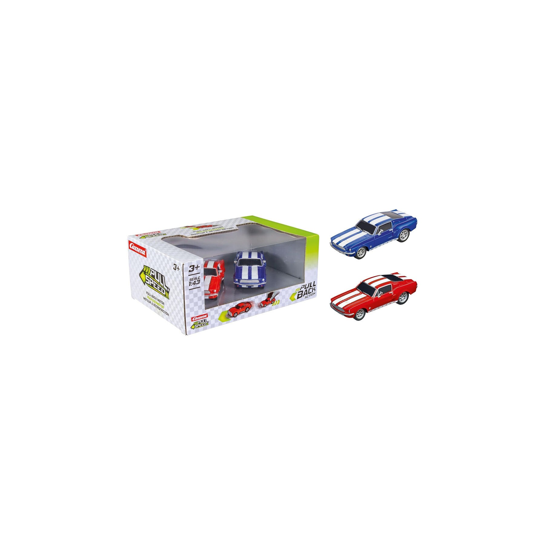 Blister 2 coches Ford Mustang 67 Twinpack pull back