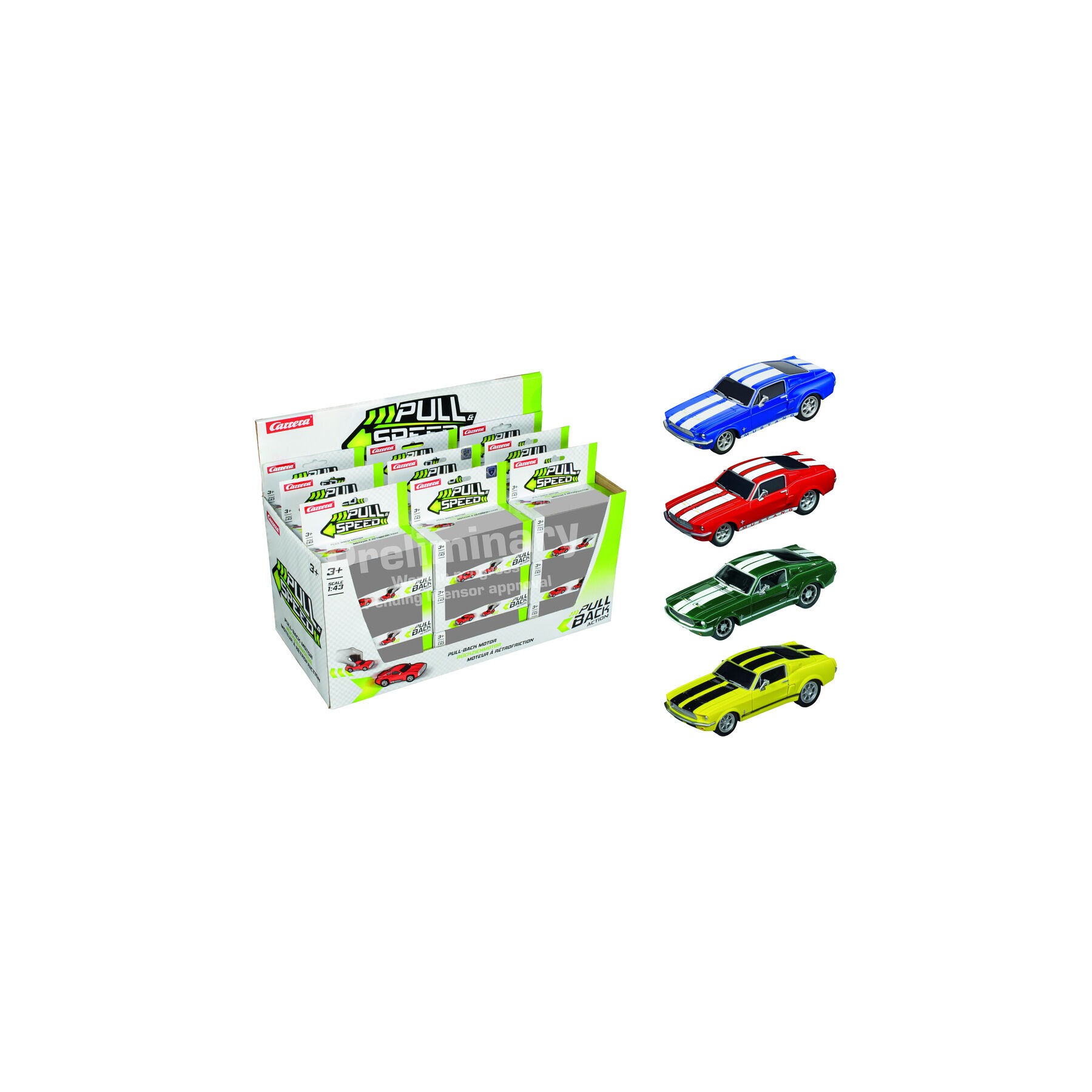 Coche Ford Mustang 67 pull back surtido