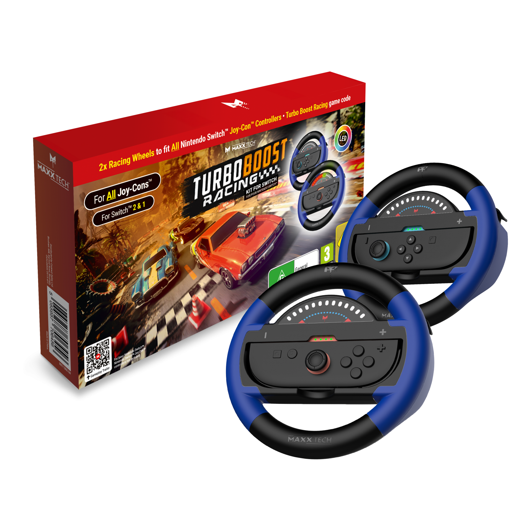 Maxx Tech - Turbo Boost Racing Kit - Nintendo Switch 1 & 2