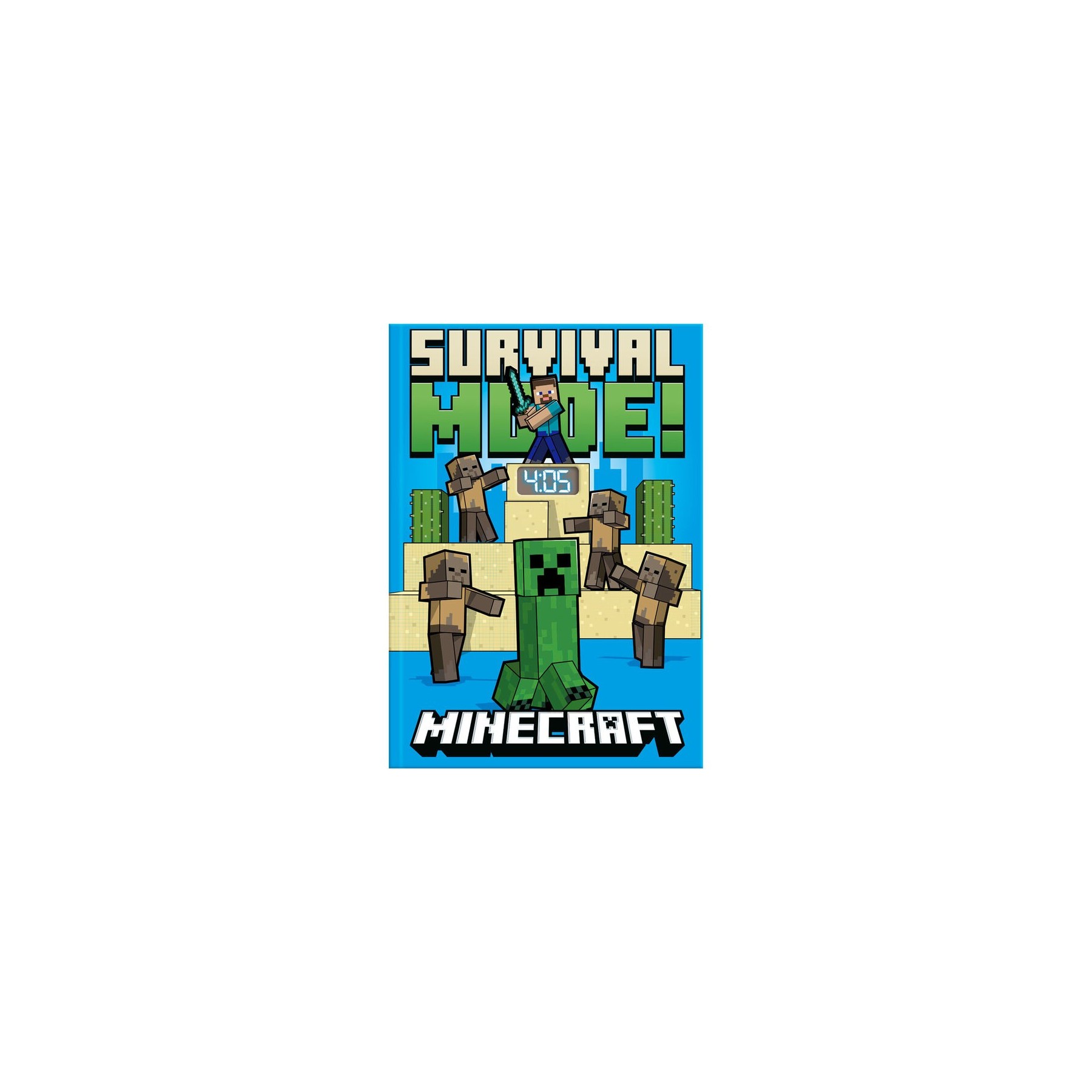 Cuaderno Con Reloj Led Minecraft