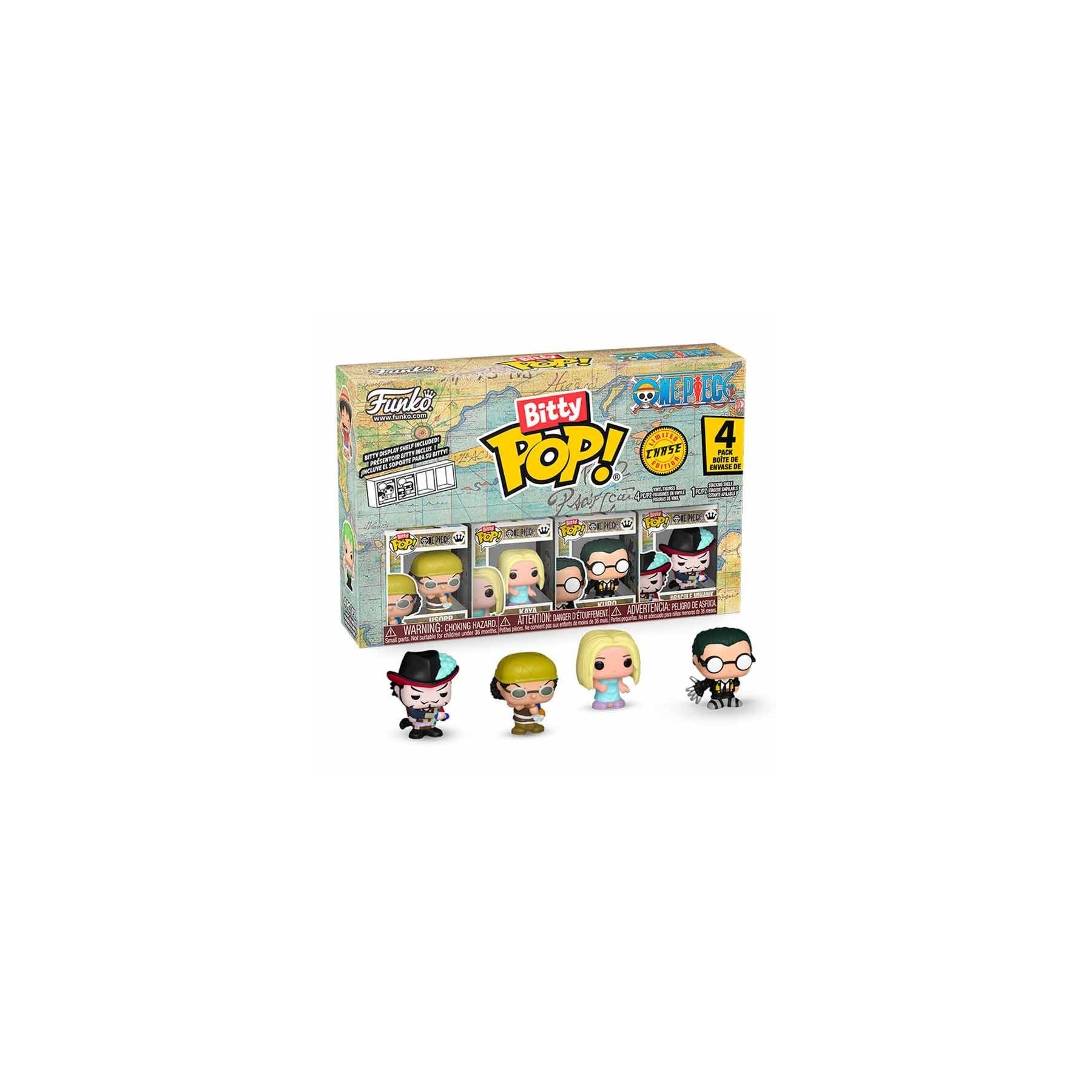 Blister 4 Figuras Bitty Pop One Piece Usopp