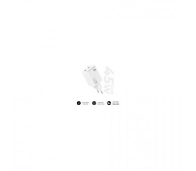 Cargador De Pared Gan Subblim 45W Charger Usb C+C/ 2Xusb Tip