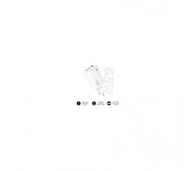 Cargador De Pared Gan Subblim 65W Charger Usb C+C+A/ 2Xusb T