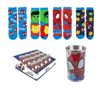 Hucha 4 pares calcetines Spidey Marvel