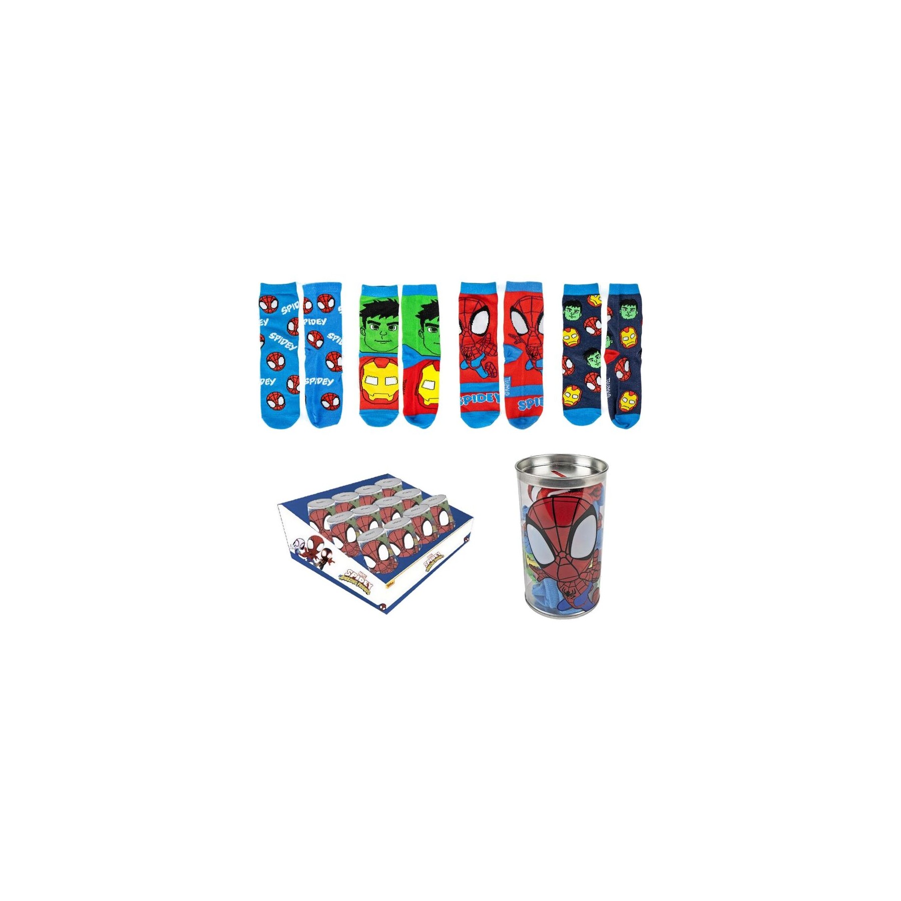 Hucha 4 pares calcetines Spidey Marvel