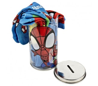 Hucha 4 pares calcetines Spidey Marvel