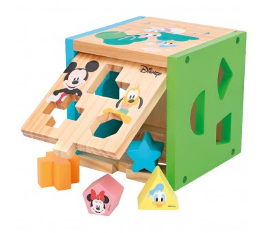 Cubo formas madera Mickey Minnie Disney