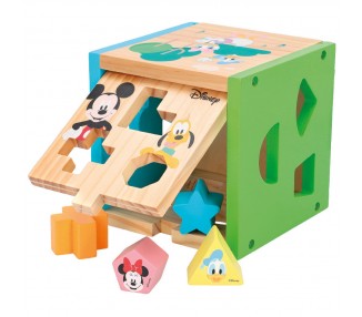 Cubo formas madera Mickey Minnie Disney
