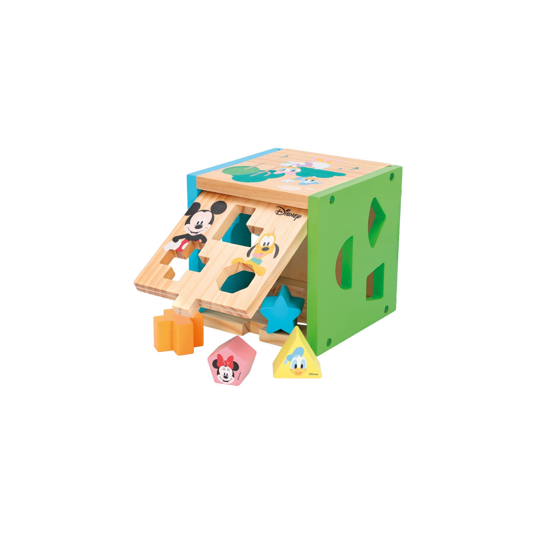 Cubo formas madera Mickey Minnie Disney