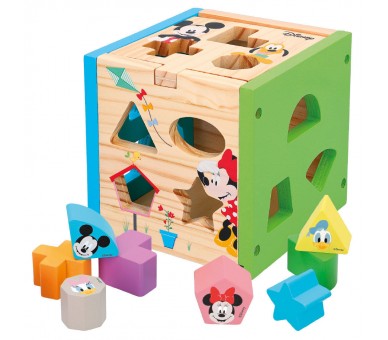 Cubo formas madera Mickey Minnie Disney