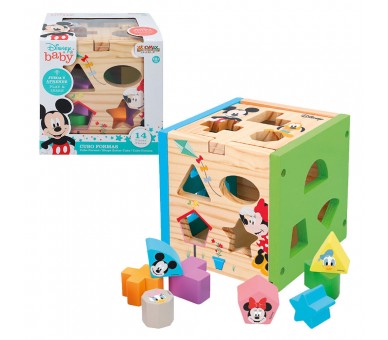 Cubo formas madera Mickey Minnie Disney