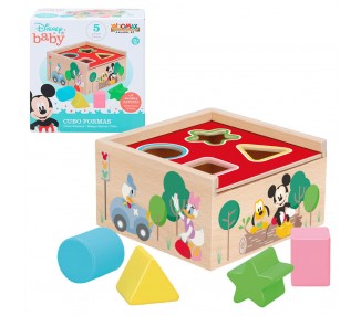 Cubo formas madera Mickey Minnie Disney
