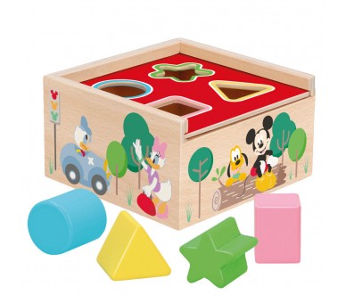 Cubo formas madera Mickey Minnie Disney