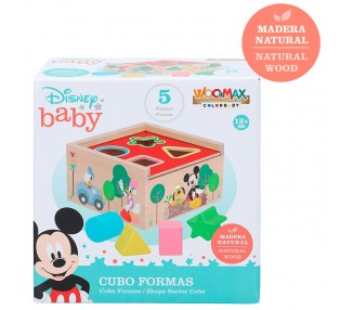 Cubo formas madera Mickey Minnie Disney