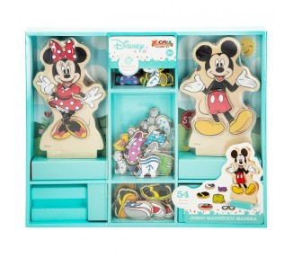 Juego magnetico madera vestidos Minnie Disney