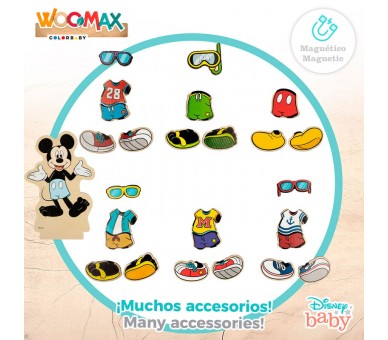 Juego magnetico madera vestidos Minnie Disney