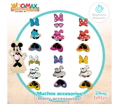 Juego magnetico madera vestidos Minnie Disney