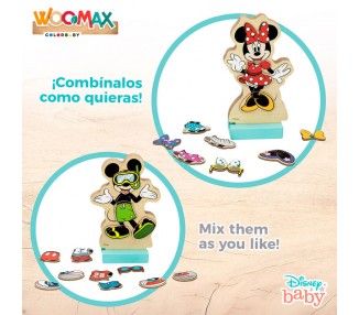 Juego magnetico madera vestidos Minnie Disney