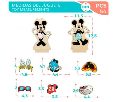 Juego magnetico madera vestidos Minnie Disney