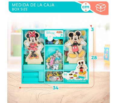 Juego magnetico madera vestidos Minnie Disney