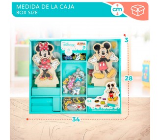 Juego magnetico madera vestidos Minnie Disney