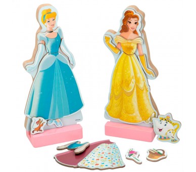 Juego magnetico madera vestidos Princesas Disney
