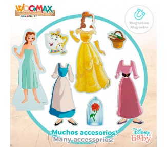 Juego magnetico madera vestidos Princesas Disney