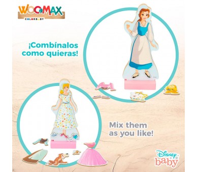Juego magnetico madera vestidos Princesas Disney